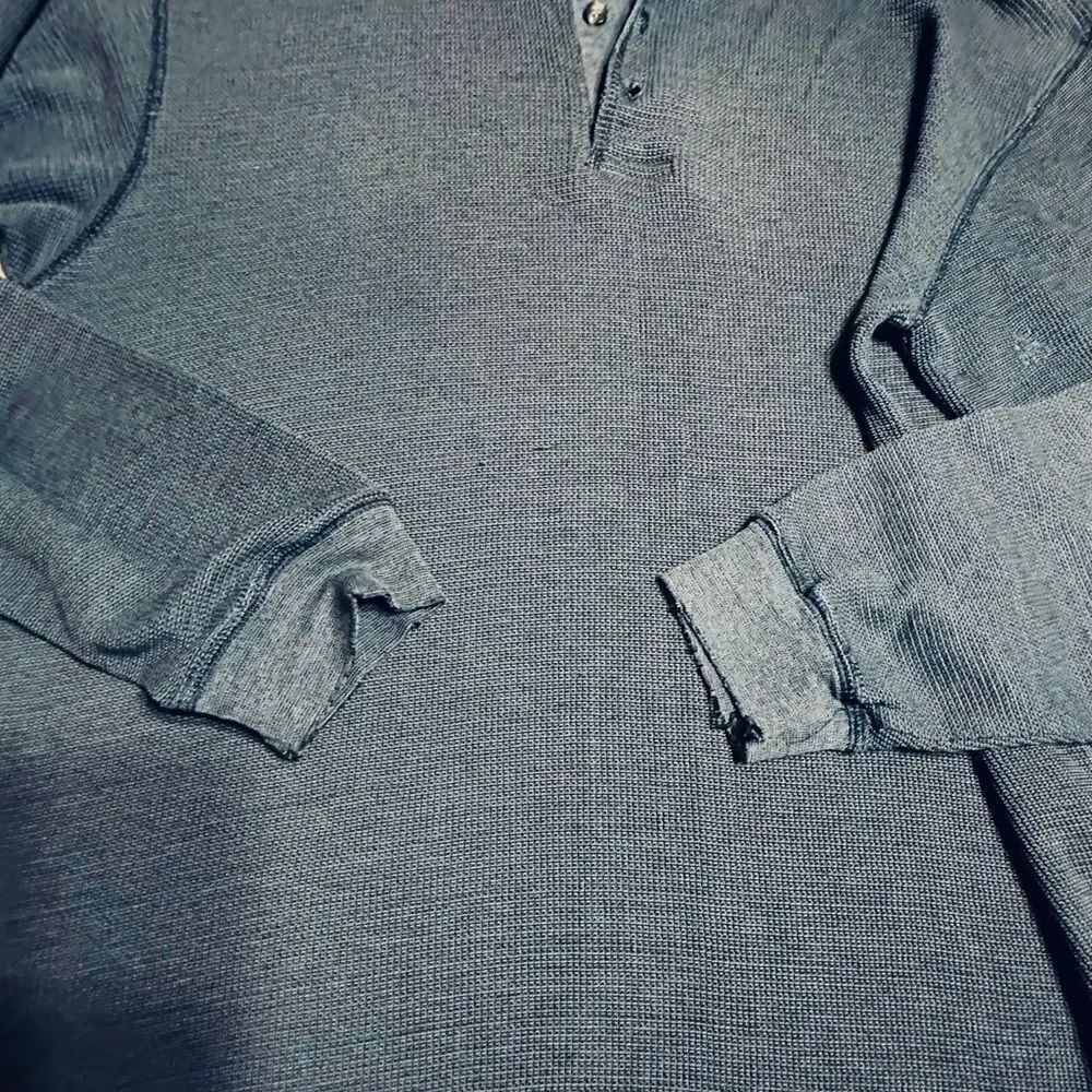 Route 66 Distressed Blue Henley - Picture 5 of 9